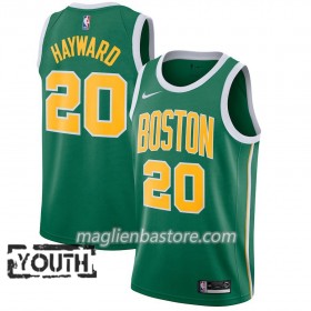 Maglia NBA Boston Celtics Gordon Hayward 20 2018-19 Nike Verde Swingman - Bambino